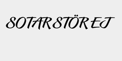 SOTAR STÖR EJ  59x9 SVART