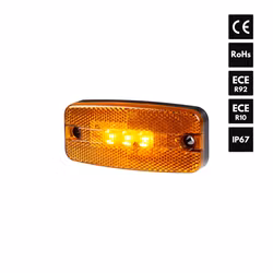 Sidomarkering med positionsljus och reflex