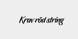 Krav röd string 30x7 SVART