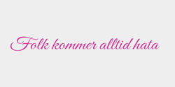 Folk kommer alltid hata 60x8 ROSA
