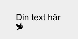 Din text här 41x16 SVART