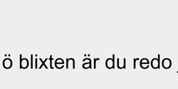ö blixten är du redo jajamän blixten är redo   156x9 SVART