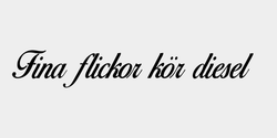 Fina flickor kör diesel 60x10 SVART