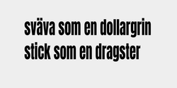 sväva som en dollargrin stick som en dragster 56x20 SVART
