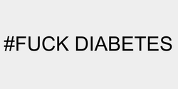FUCK DIABETES 68x9 SVART