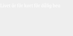 Livet är för kort för dålig bea 120x14 VIT