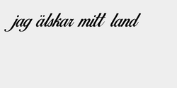jag älskar mitt land 56x9 SVART