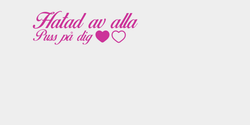 Hatad av alla 30x10 ROSA ROSA