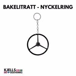 Nyckelring Bakelitratt Svart