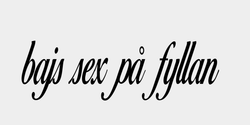 bajs sex på fyllan 56x19 SVART