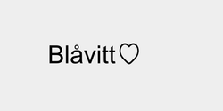 Blåvitt  29x9 SVART