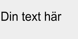 Din text här 140x33 SVART