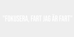 Fokusera fart jag är fart 76x11 VIT