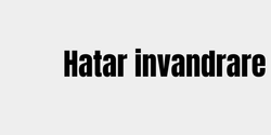 Hatar invandrare 54x19 SVART SVART