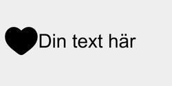 Din text här 55x12 SVART