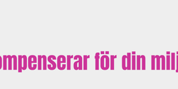 Kompenserar för din miljöbil3 98x9 ROSA
