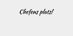 Chefens plats 45x9 SVART