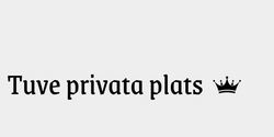 Tuve privata plats  61x9 SVART