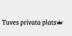 Tuves privata plats  61x9 SVART