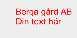 Berga gård AB 53x18 RÖD RÖD