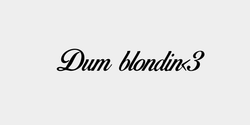 Dum blondin3 45x9 SVART