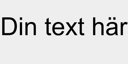 Din text här 72x16 SVART