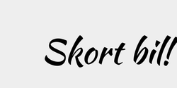Skort bil 57x17 SVART