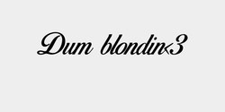 Dum blondin3 50x10 SVART