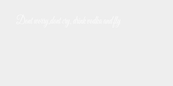 Dont worrydont cry drink vodka and fly 115x15 VIT