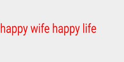 happy wife happy life  52x8 RÖD