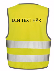Informativ reflexväst: EGEN TEXT [Barn]