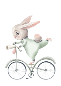 Kanin med cykel