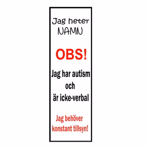 Bältesmudd/-skydd: Autism & icke-verbal