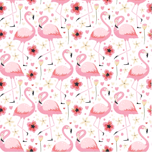 Emaljmugg - Flamingo, rosa