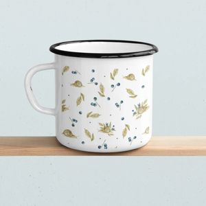 Emaljmugg - Snigel & bär