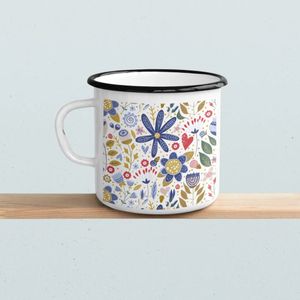 Emaljmugg - Blomsteräng