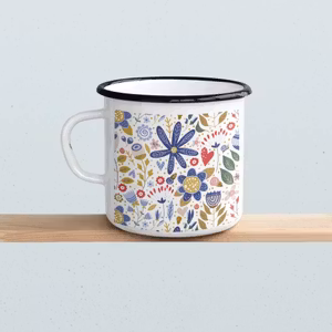 Emaljmugg - Blomsteräng