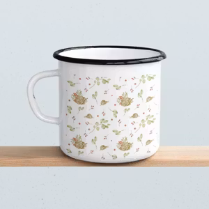 Emaljmugg - Igelkott & Snigel