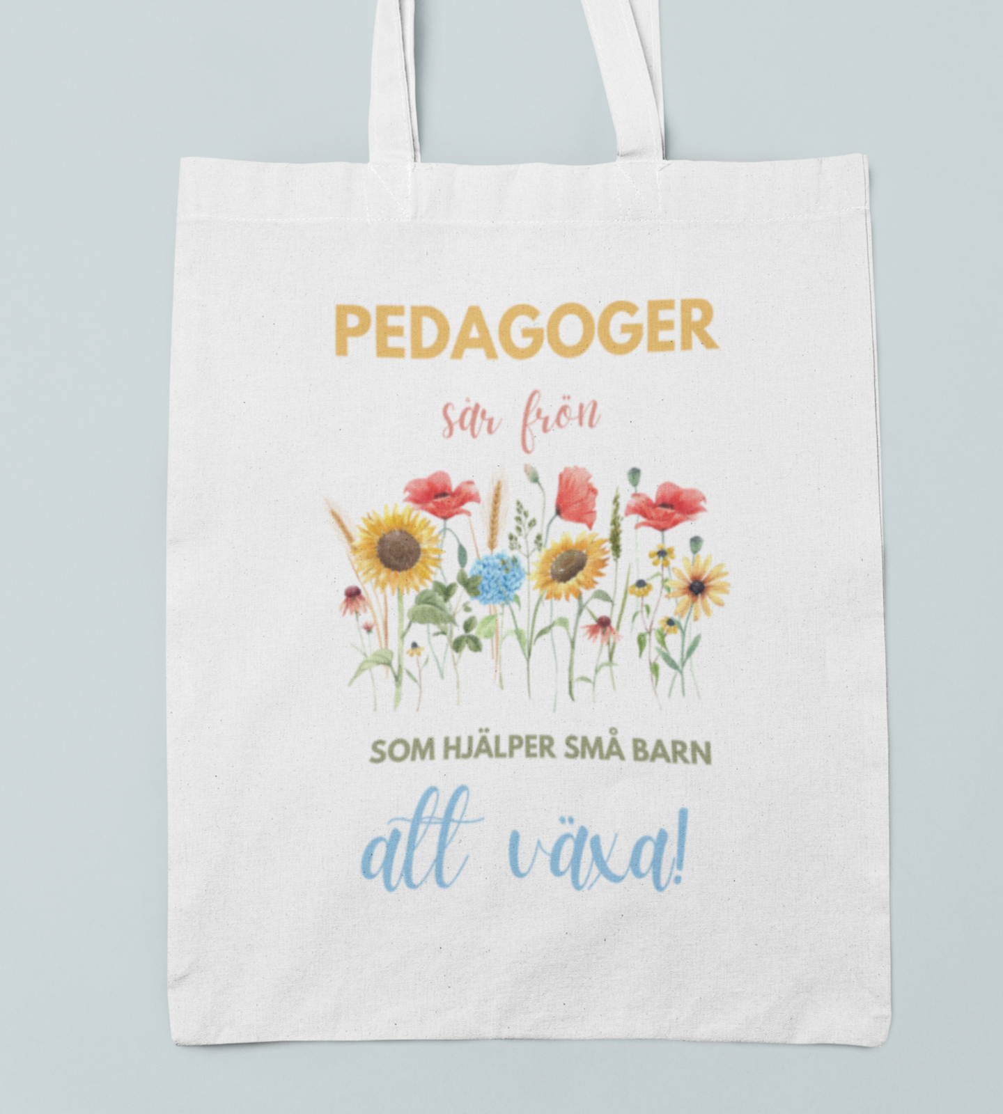 Tygkasse - Sår frön, färg.