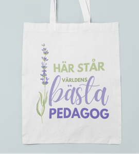 Tygkasse - Världens bästa, lila