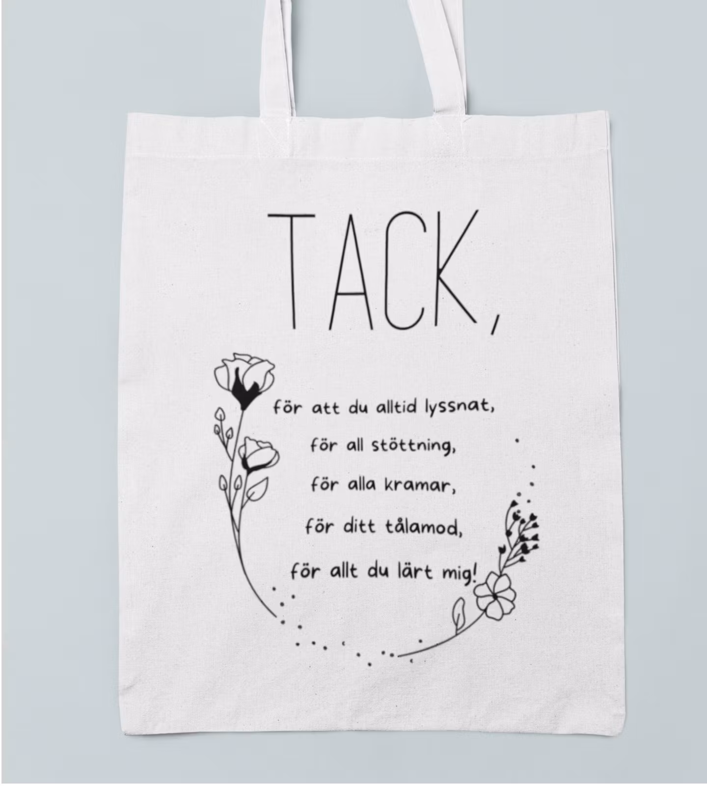Tygkasse - Tack, svart