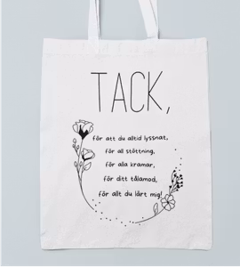 Tygkasse - Tack, svart