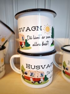 Emaljmugg - Husvagn