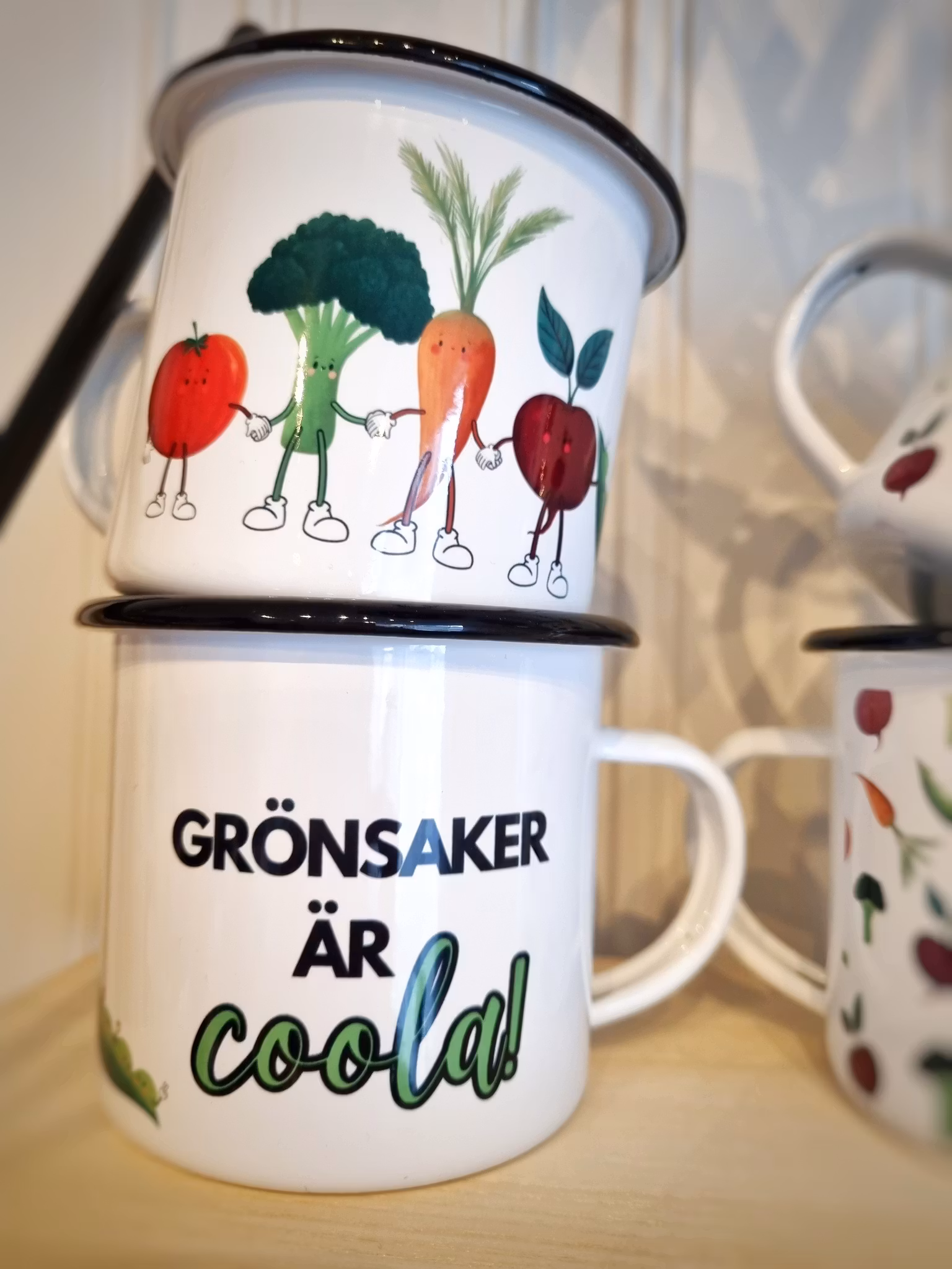 Emaljmugg - Grönsaker är coola