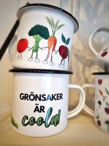 Emaljmugg - Grönsaker är coola