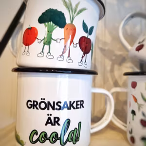 Emaljmugg - Grönsaker är coola