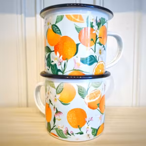 Emaljmugg - Apelsiner