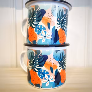 Emaljmugg - Monstera