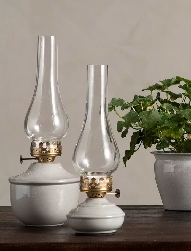 Lampa/lykta för värmeljus - Emalj [Liten]