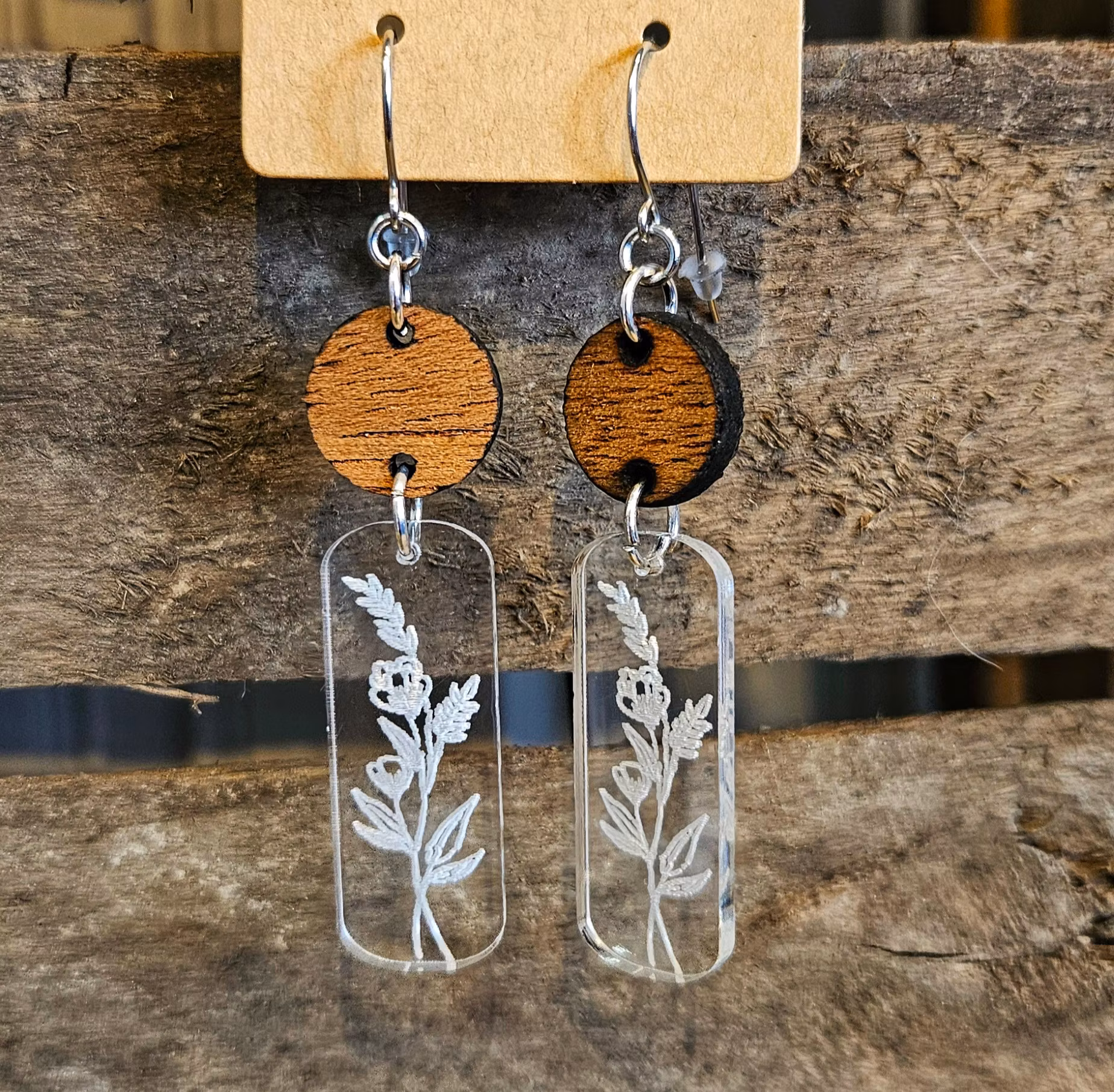 Örhängen: Glasblomma [2 storlekar]